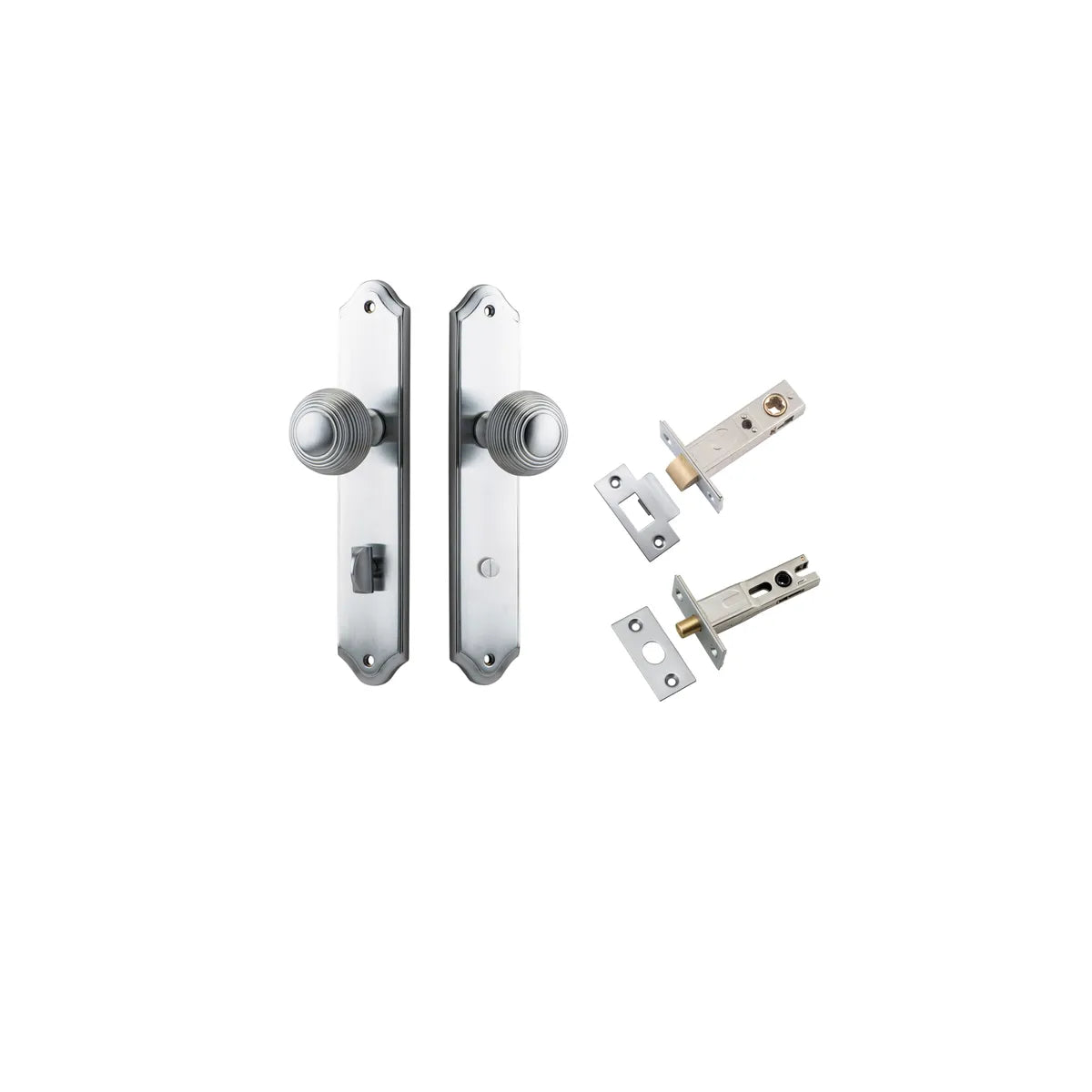 Guildford Knob - Shouldered Backplate Privacy Kit with Privacy Turn