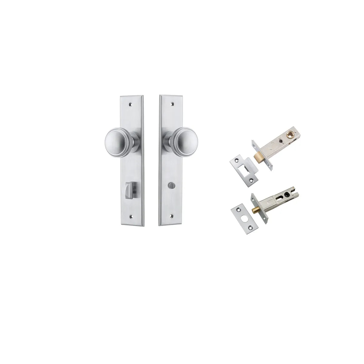Paddington Knob - Chamfered Backplate Privacy Kit with Privacy Turn