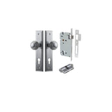 Guildford Knob - Stepped Backplate Entrance Kit with High Security Lock