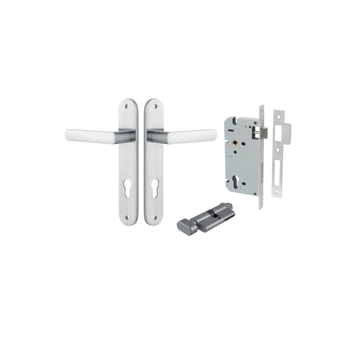 Osaka Lever - Oval Backplate Entrance Kit with High Security Lock - entrance set configuration (8 of 12)