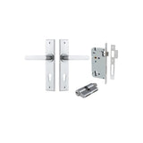 Osaka Lever - Chamfered Backplate Entrance Kit with High Security Lock - entrance set configuration (2 of 12)