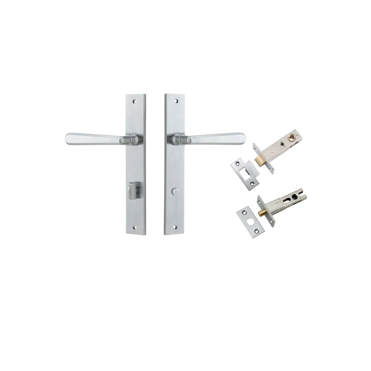 Copenhagen Lever - Rectangular Backplate Privacy Kit with Privacy Turn