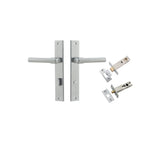 Helsinki Lever - Rectangular Backplate Privacy Kit with Privacy Turn