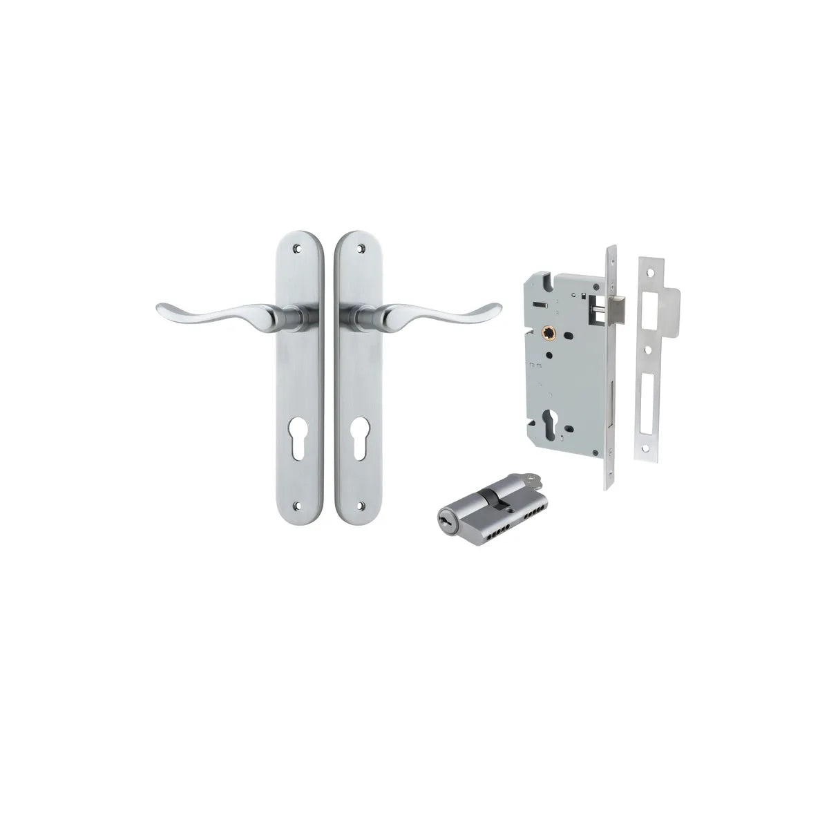 Stirling Lever - Oval Backplate Entrance Kit with High Security Lock - entrance set configuration (2 of 16)