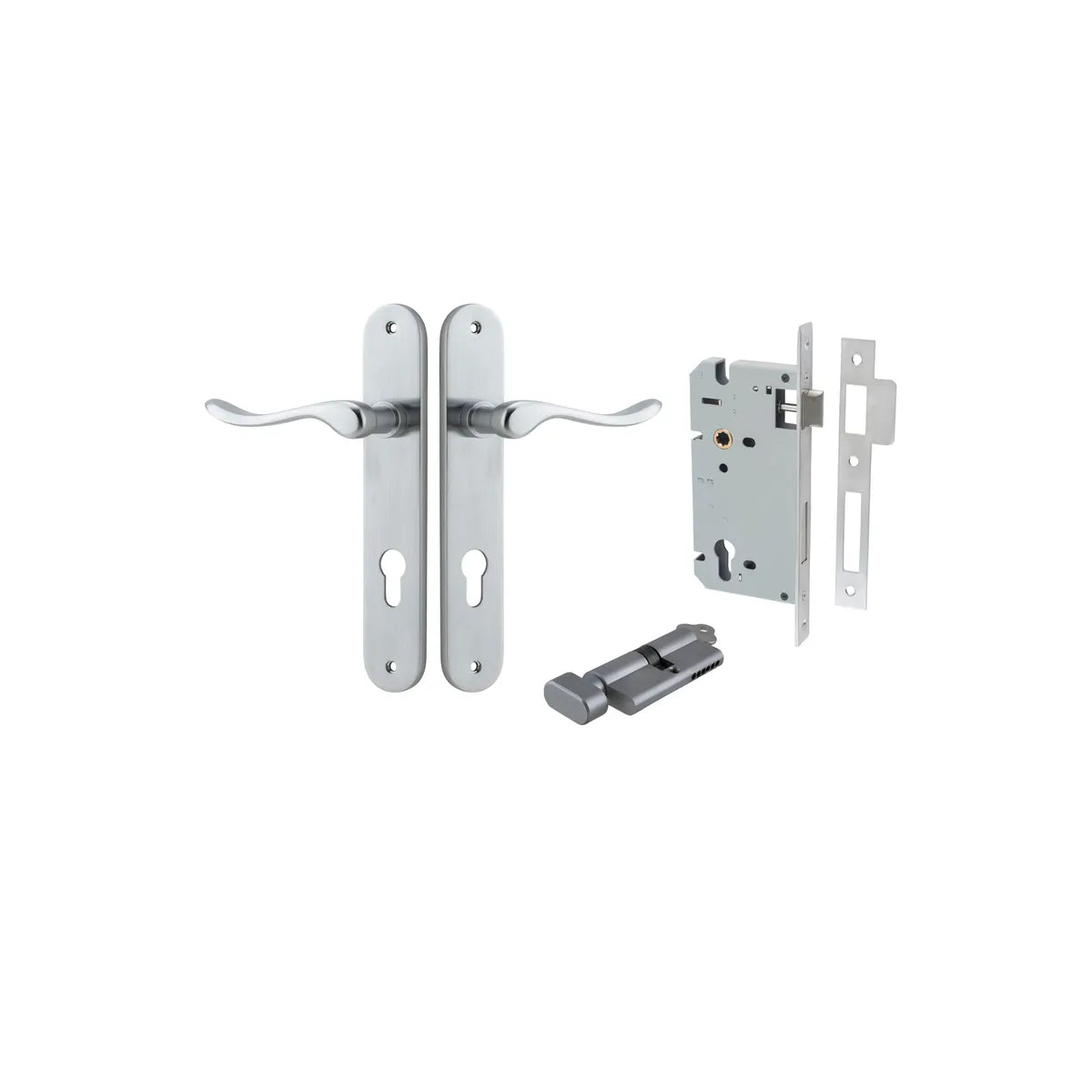 Stirling Lever - Oval Backplate Entrance Kit with High Security Lock - entrance set configuration (10 of 16)