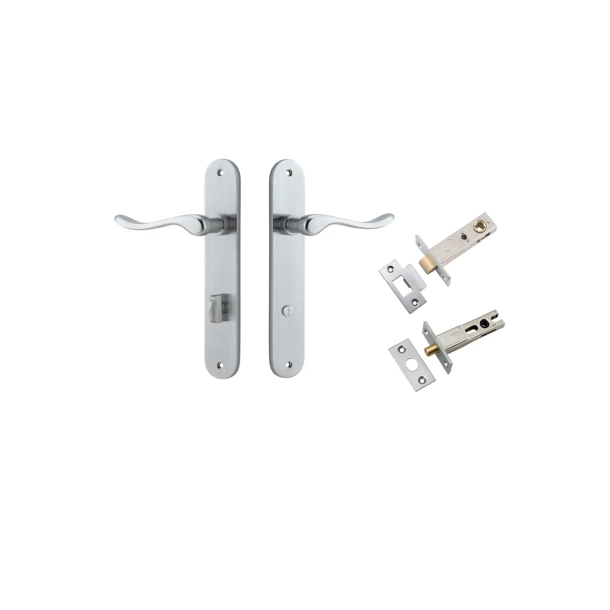 Stirling Lever - Oval Backplate Privacy Kit with Privacy Turn