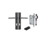 Baltimore Lever - Rectangular Backplate Entrance Kit with High Security Lock - entrance set configuration (3 of 14)