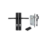 Annecy Lever - Rectangular Backplate Entrance Kit with High Security Lock - entrance set configuration (4 of 18)