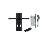 Annecy Lever - Rectangular Backplate Entrance Kit with High Security Lock