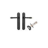 Sarlat Lever - Oval Backplate Passage Kit in Matt Black - alternative product view