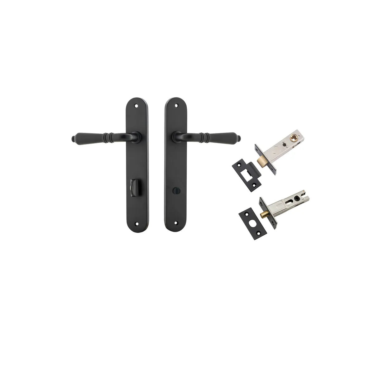 Sarlat Lever - Oval Backplate Privacy Kit with Privacy Turn