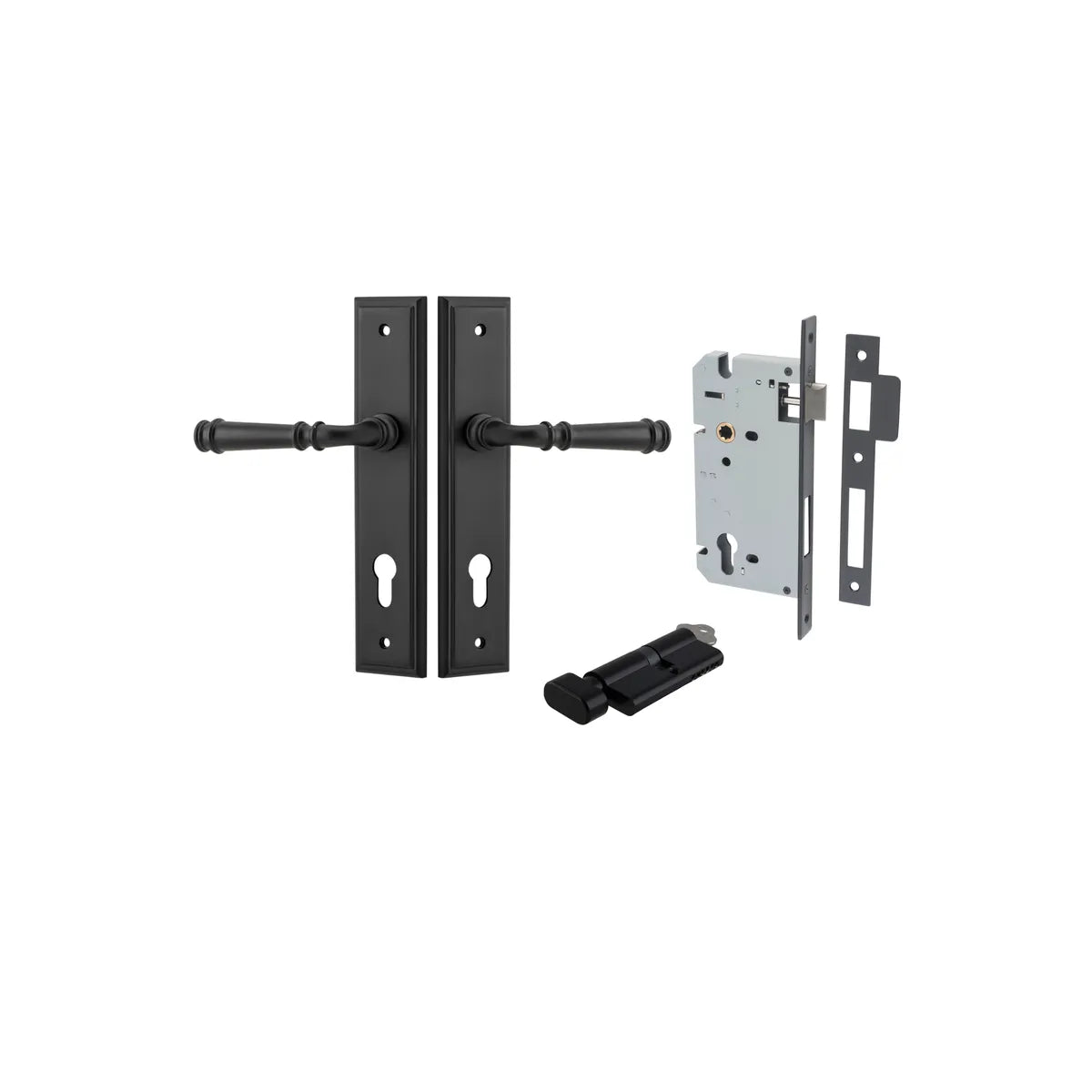 Verona Lever - Stepped Backplate Entrance Kit with High Security Lock - entrance set configuration (13 of 18)