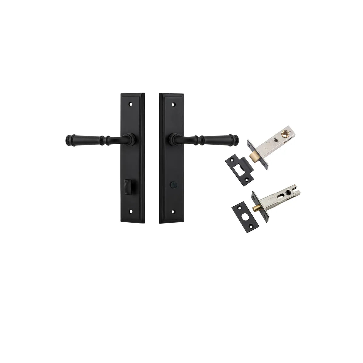 Verona Lever - Stepped Backplate Privacy Kit with Privacy Turn