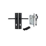 Annecy Lever - Stepped Backplate Entrance Kit with High Security Lock in Brushed Chrome - entrance set configurati (13 of 18)