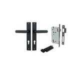 Bronte Lever - Rectangular Backplate Entrance Kit with High Security Lock in Brushed Chrome - entrance set configu (10 of 14)