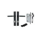 Brunswick Lever - Rectangular Backplate Entrance Kit with High Security Lock in Brushed Chrome - entrance set confi (9 of 12)
