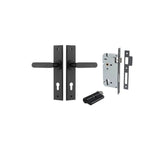 Bronte Lever - Chamfered Backplate Entrance Kit with High Security Lock