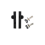Guildford Knob - Rectangular Backplate Privacy Kit with Privacy Turn