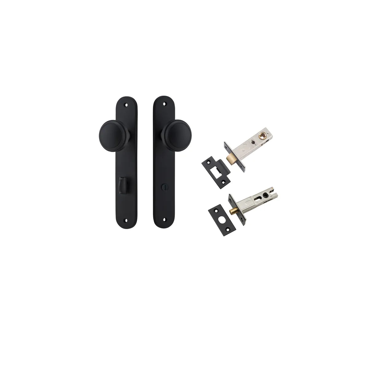 Paddington Knob - Oval Backplate Privacy Kit with Privacy Turn