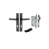 Osaka Lever - Rectangular Backplate Entrance Kit with High Security Lock - entrance set configuration (9 of 12)