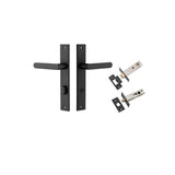 Osaka Lever - Rectangular Backplate Privacy Kit with Privacy Turn