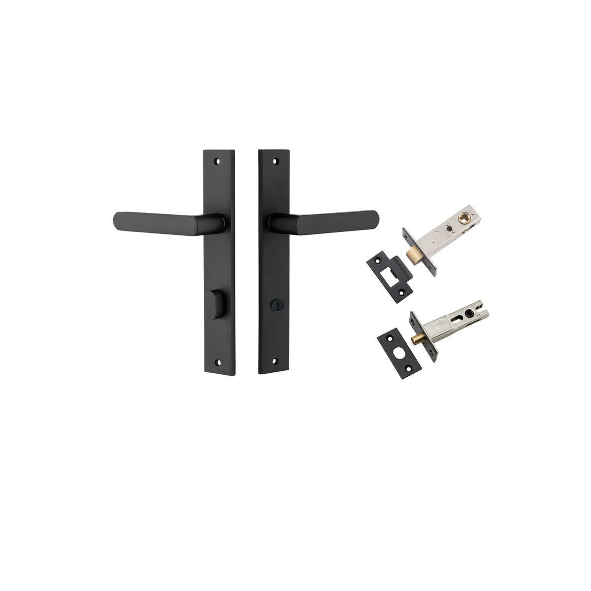 Osaka Lever - Rectangular Backplate Privacy Kit with Privacy Turn