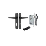 Osaka Lever - Oval Backplate Entrance Kit with High Security Lock in Brushed Brass - entrance set configuration (9 of 12)
