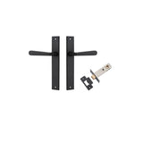 Copenhagen Lever - Rectangular Backplate Passage Kit in Brushed Chrome - side profile view