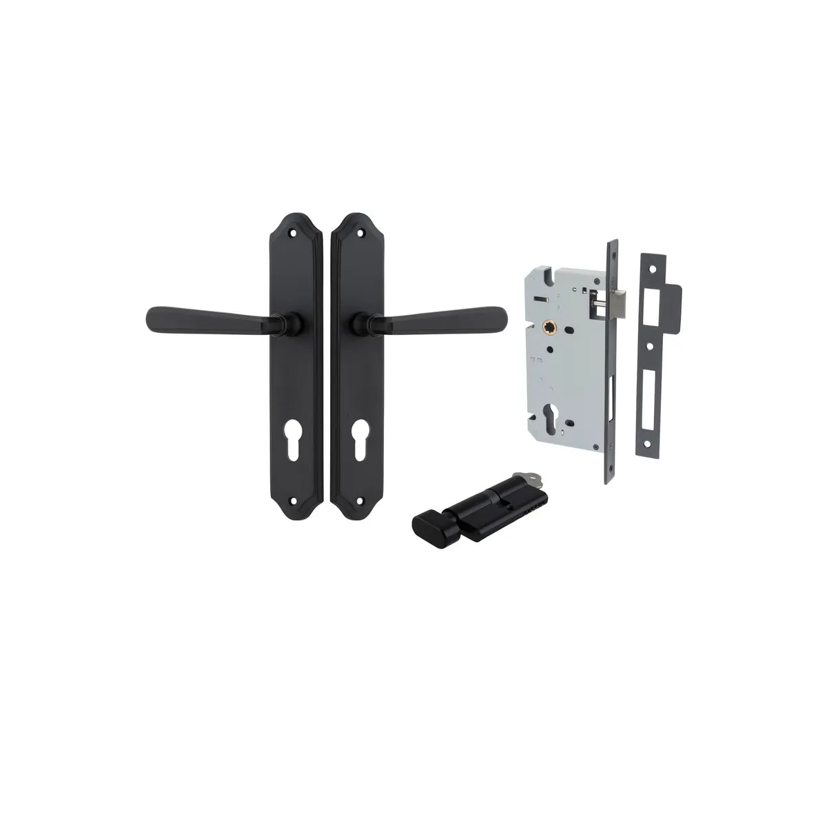 Copenhagen Lever - Shouldered Backplate Entrance Kit with High Security Lock - entrance set configuration (11 of 14)