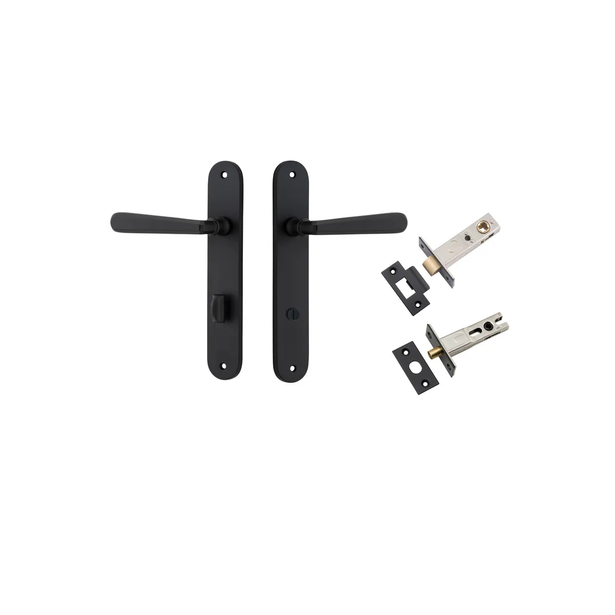 Copenhagen Lever - Oval Backplate Privacy Kit with Privacy Turn