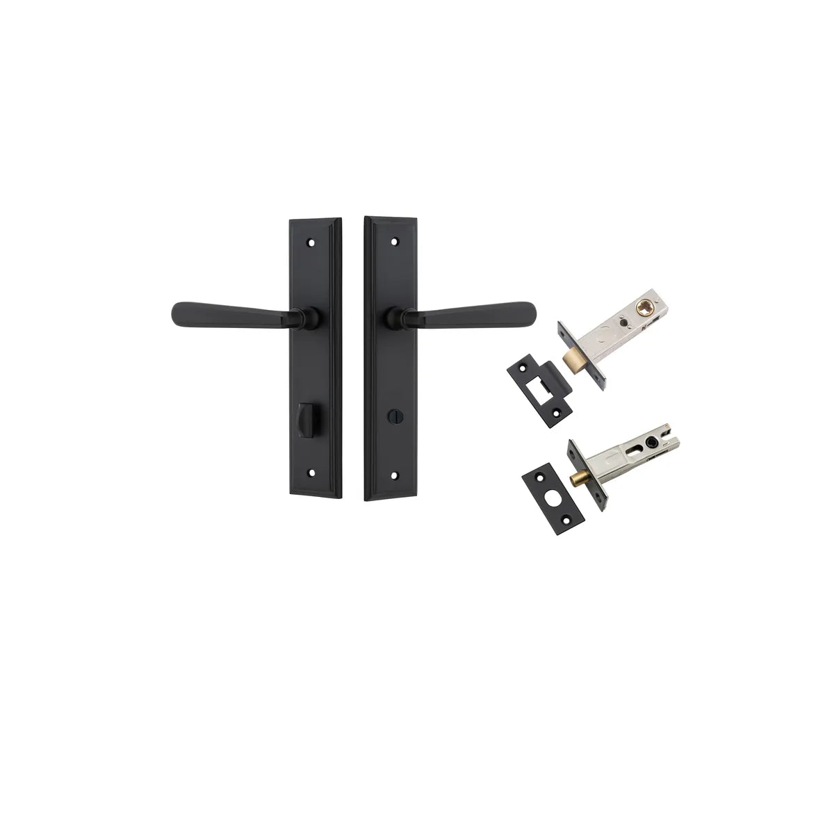 Copenhagen Lever - Steppedd Backplate Privacy Kit with Privacy Turn in Brushed Chrome - privacy set configuration (4 of 7)