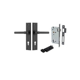 Helsinki Lever - Chamfered Backplate Entrance Kit with High Security Lock - entrance set configuration (11 of 14)