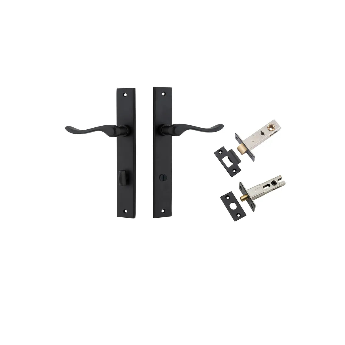 Stirling Lever - Rectangular Backplate Privacy Kit with Privacy Turn