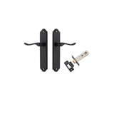 Stirling Lever - Shouldered Backplate Passage Kit in Matt Black - side profile view
