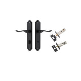 Stirling Lever - Shouldered Backplate Privacy Kit with Privacy Turn in Matt Black - privacy set configuration