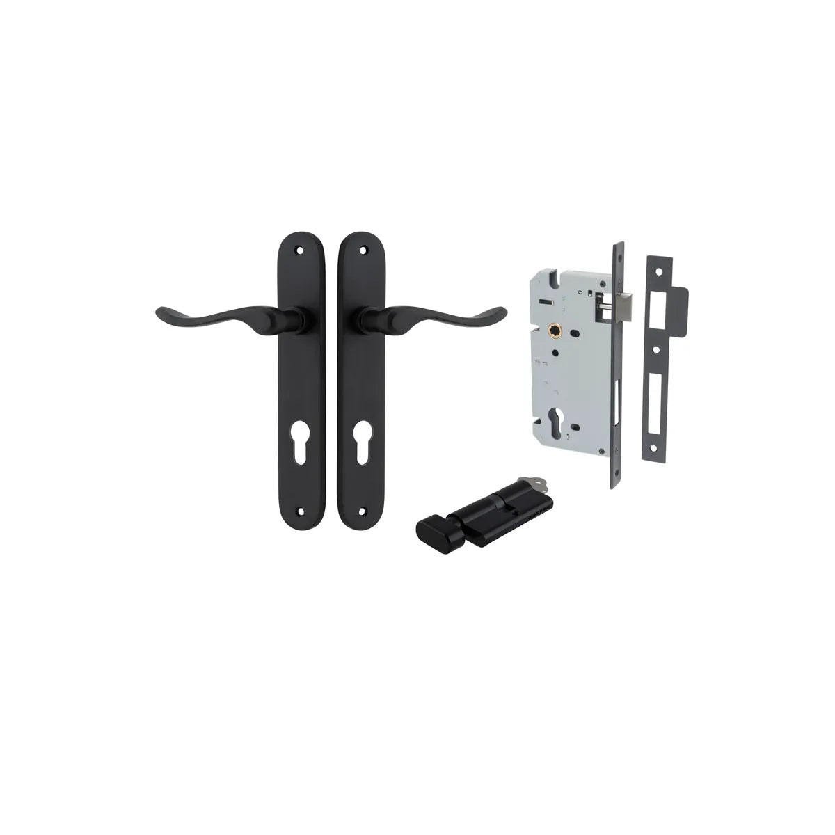Stirling Lever - Oval Backplate Entrance Kit with High Security Lock - entrance set configuration (12 of 16)