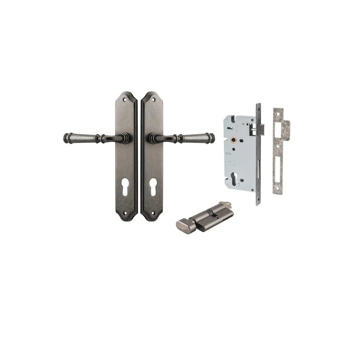 Verona Lever - Shouldered Backplate Entrance Kit with High Security Lock - entrance set configuration (12 of 18)