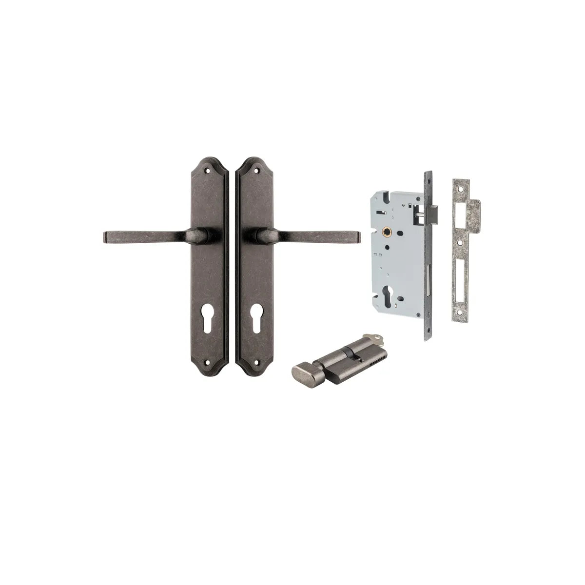 Annecy Lever - Shouldered Backplate Entrance Kit with High Security Lock - entrance set configuration (12 of 18)