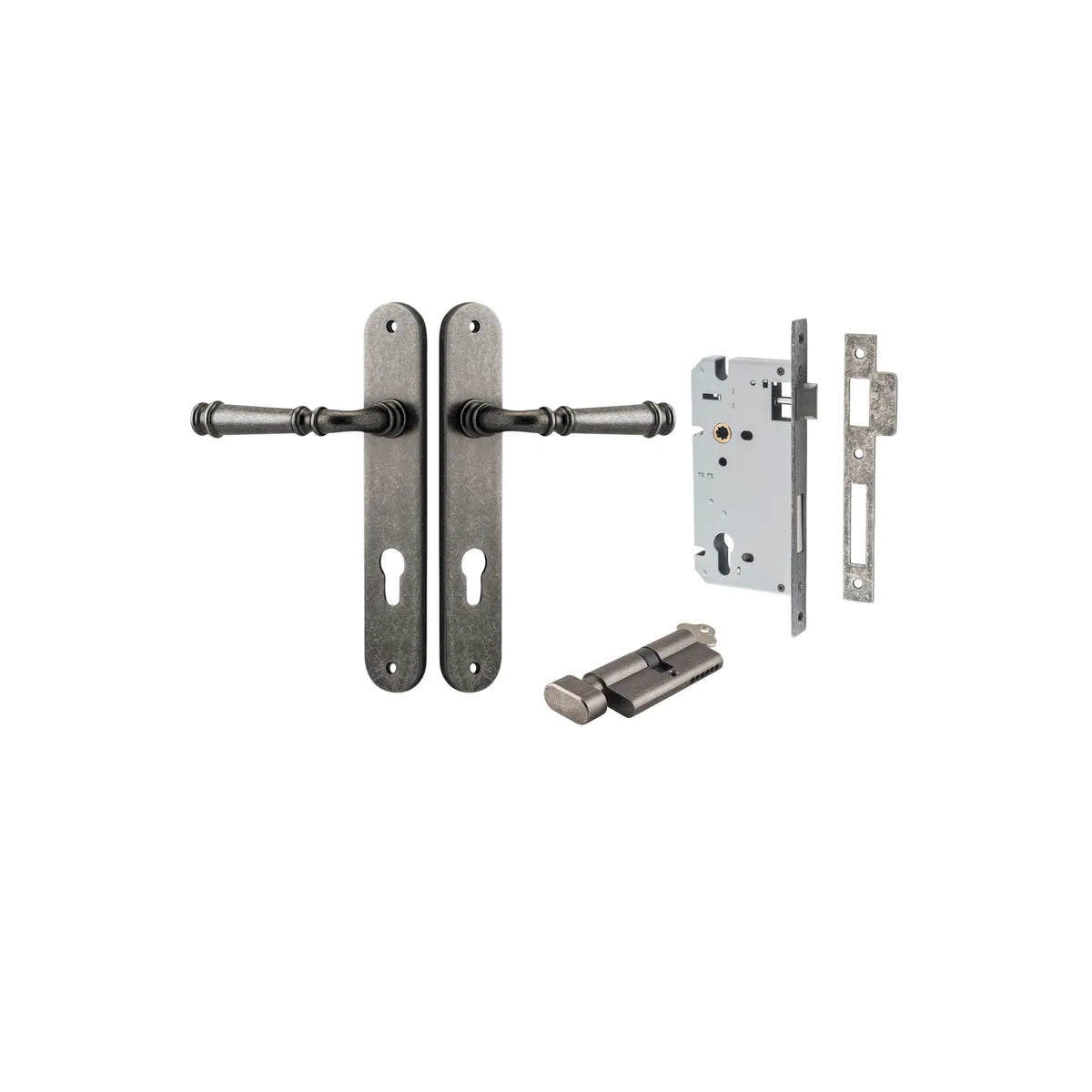 Verona Lever - Oval Backplate Entrance Kit with High Security Lock - entrance set configuration (12 of 18)