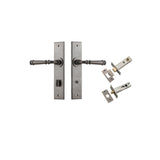 Verona Lever - Chamfered  Backplate Privacy Kit with Privacy Turn