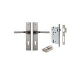 Annecy Lever - Chamfered Backplate Entrance Kit with High Security Lock