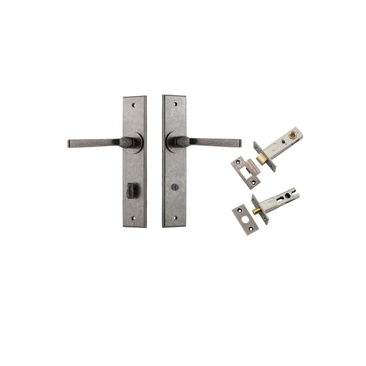 Annecy Lever - Chamfered Backplate Privacy Kit with Privacy Turn