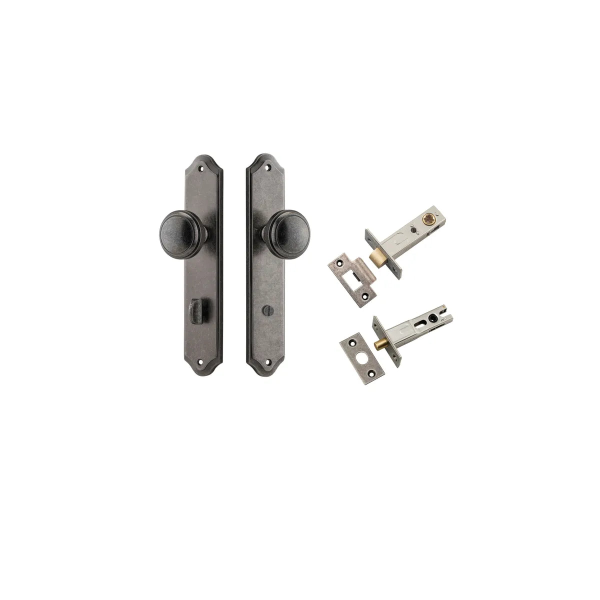 Paddington Knob - Shouldered Backplate Privacy Kit with Privacy Turn in Brushed Chrome - privacy set configuration (3 of 9)