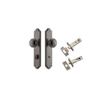Paddington Knob - Shouldered Backplate Privacy Kit with Privacy Turn in Brushed Chrome - privacy set configuration (3 of 9)
