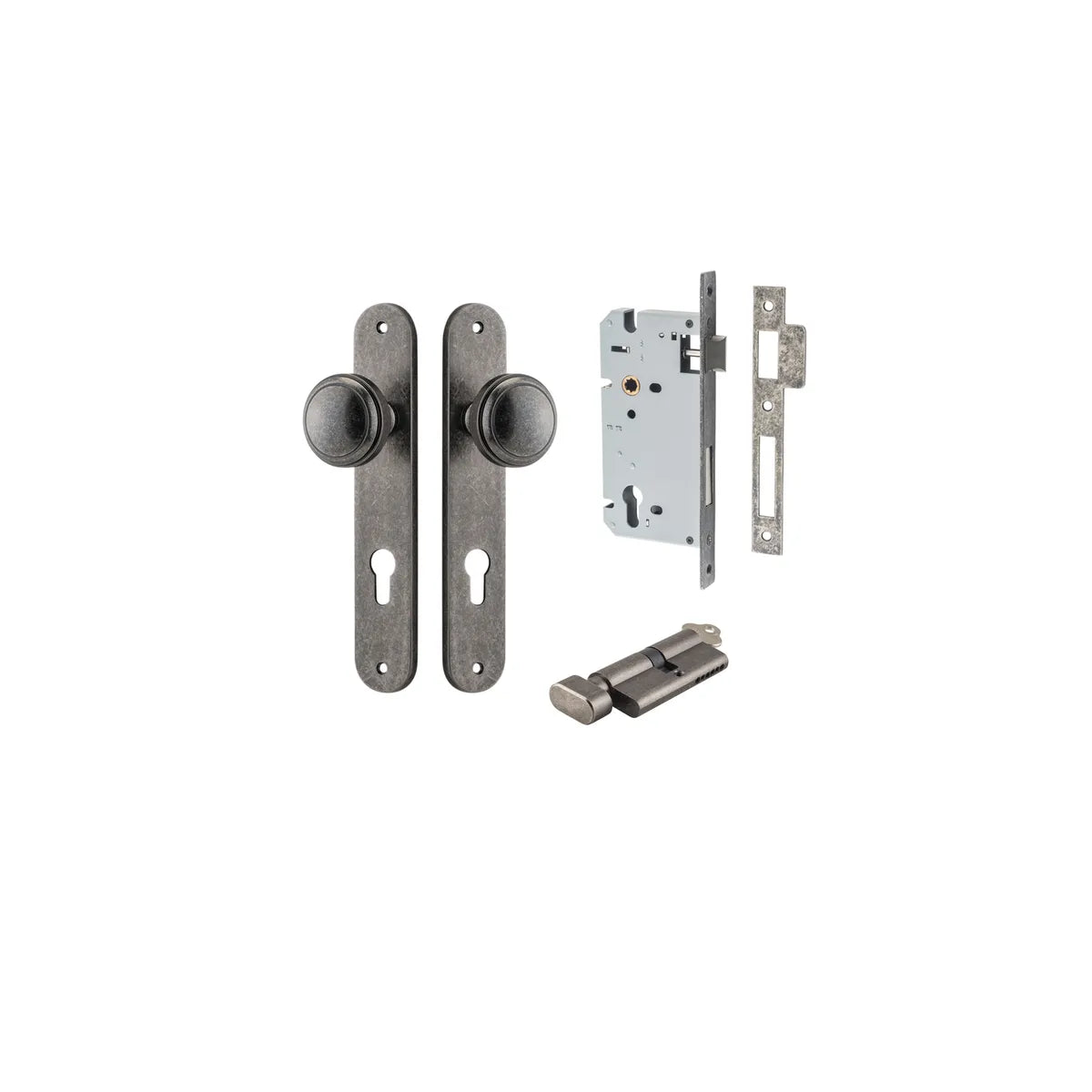Paddington Knob - Oval Backplate Entrance Kit with High Security Lock - entrance set configuration (12 of 18)