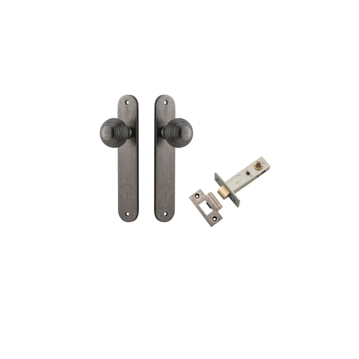 Guildford Knob - Oval Backplate Passage Kit