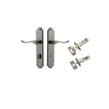 Stirling Lever - Shouldered Backplate Privacy Kit with Privacy Turn in Brushed Brass - privacy set configuration (3 of 8)
