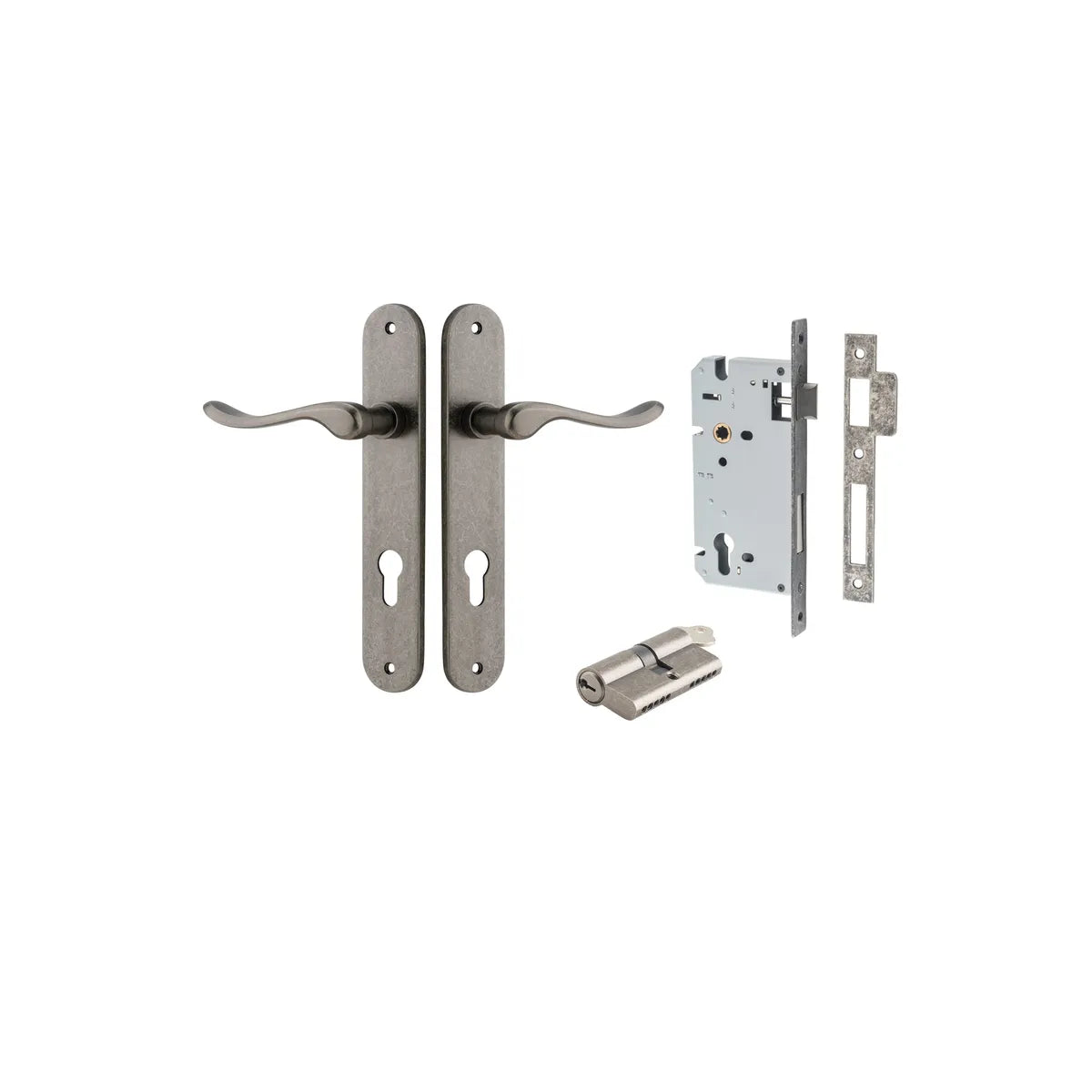 Stirling Lever - Oval Backplate Entrance Kit with High Security Lock - entrance set configuration (3 of 16)