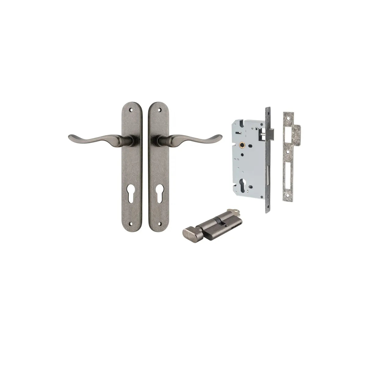 Stirling Lever - Oval Backplate Entrance Kit with High Security Lock - entrance set configuration (11 of 16)