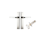 Annecy Lever - Rectangular Backplate Passage Kit in Polished Nickel - finish and profile close-up